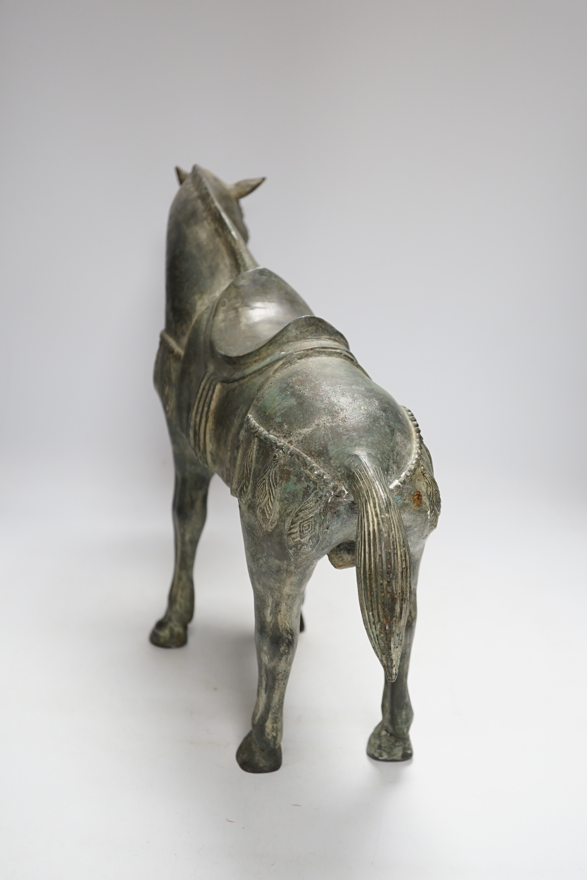 A Chinese bronze horse, 35cm